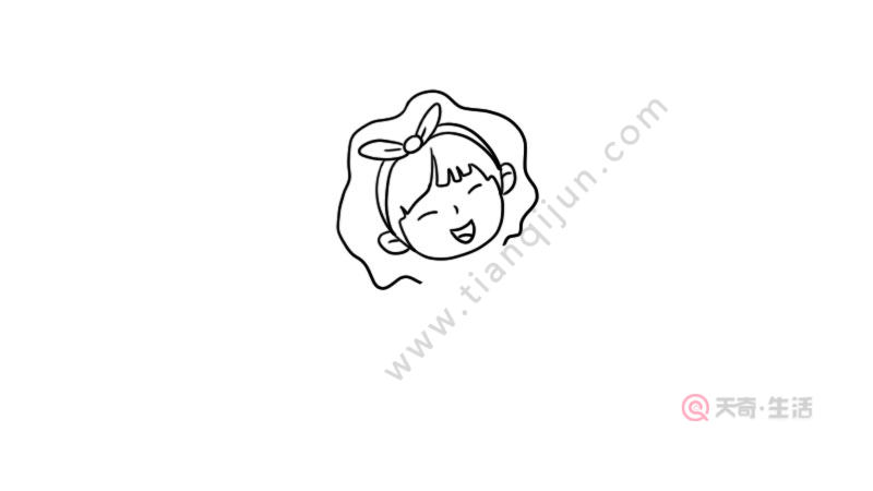 儿童节跳绳的女孩简笔画画法(图2) 儿童节跳绳的女孩简笔画画法